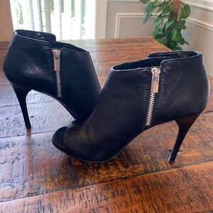 Michael Kors Black Leather Heeled Boots